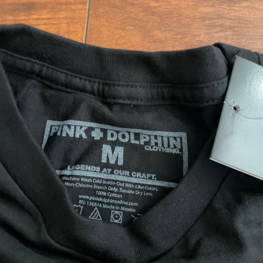 NWT PINK DOLPHIN BLACK BLESSED WAVE TEE SZ MEDIUM M - Picture 4 of 6